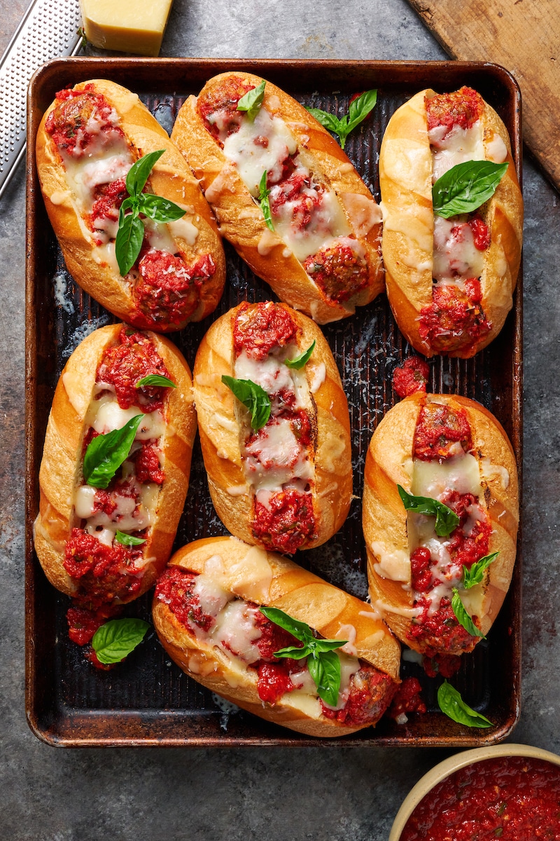 Easy Italian Meatball Sub Sandwiches - Baker by Nature