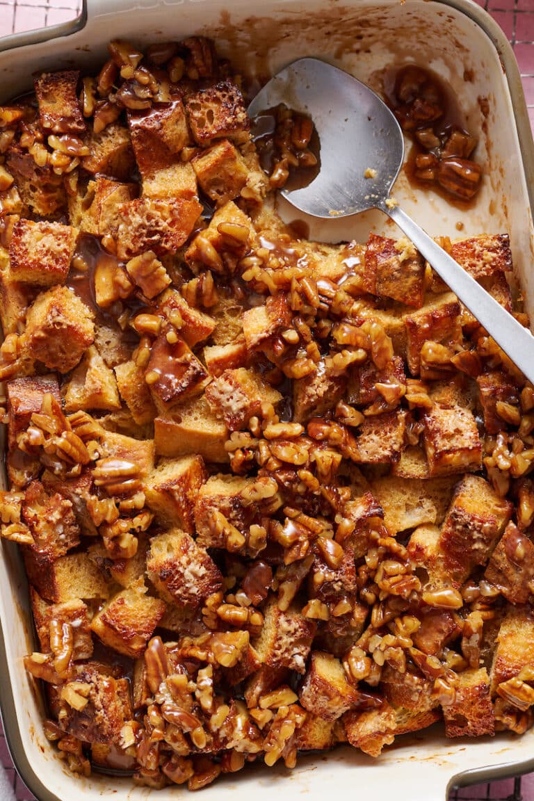 Overnight Bourbon Pecan Pie French Toast Casserole Baker by Nature