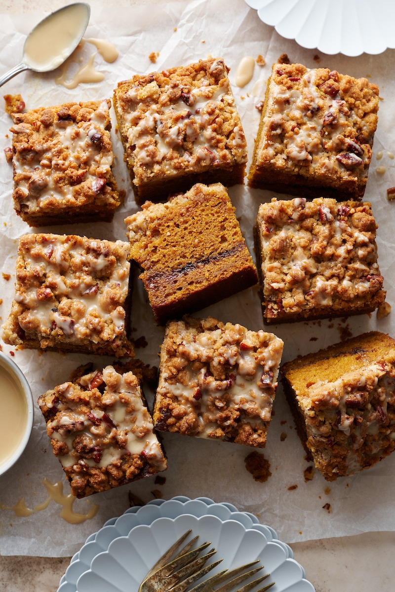 Pumpkin Cake Bars with Cream Cheese Frosting