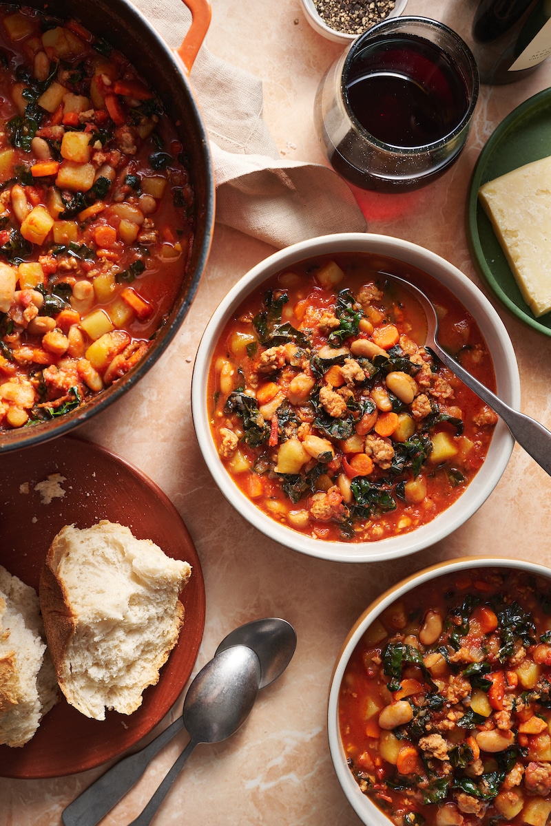 Italian Sausage White Bean And Kale Soup Baker By Nature