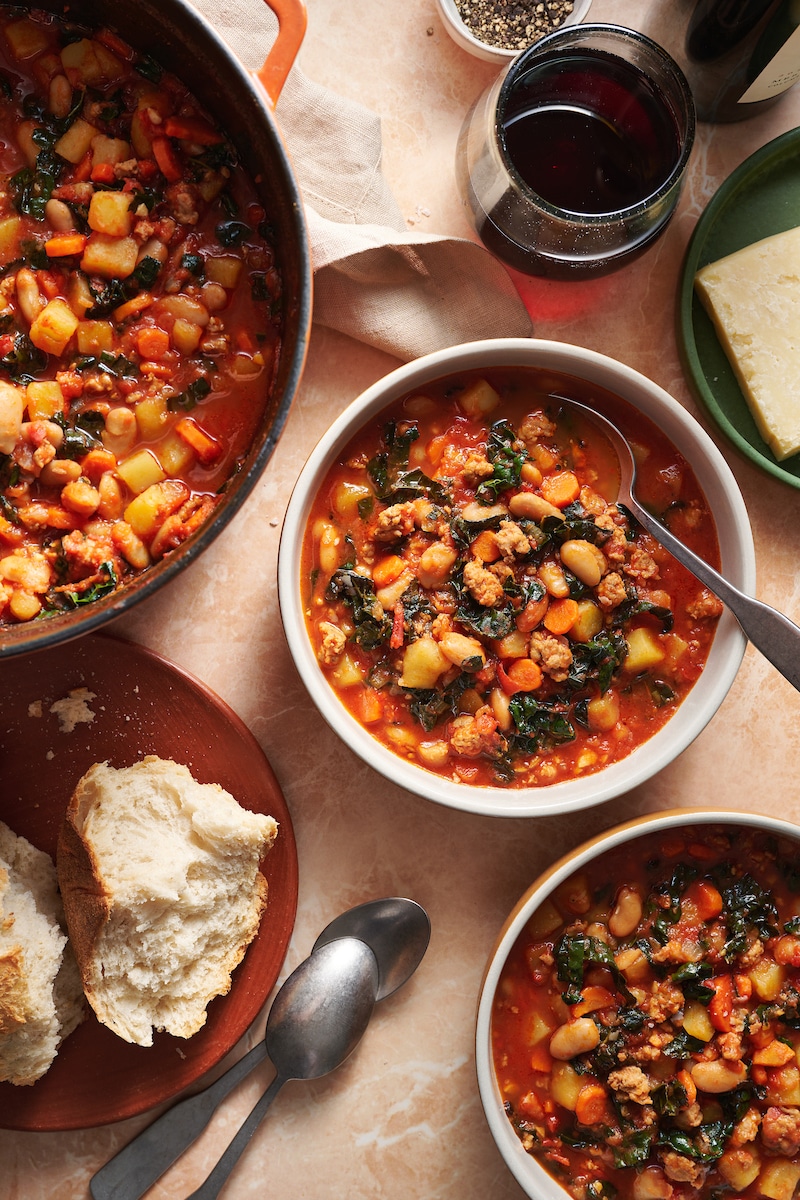 Italian Sausage, White Bean, and Kale Soup - Tasty Made Simple