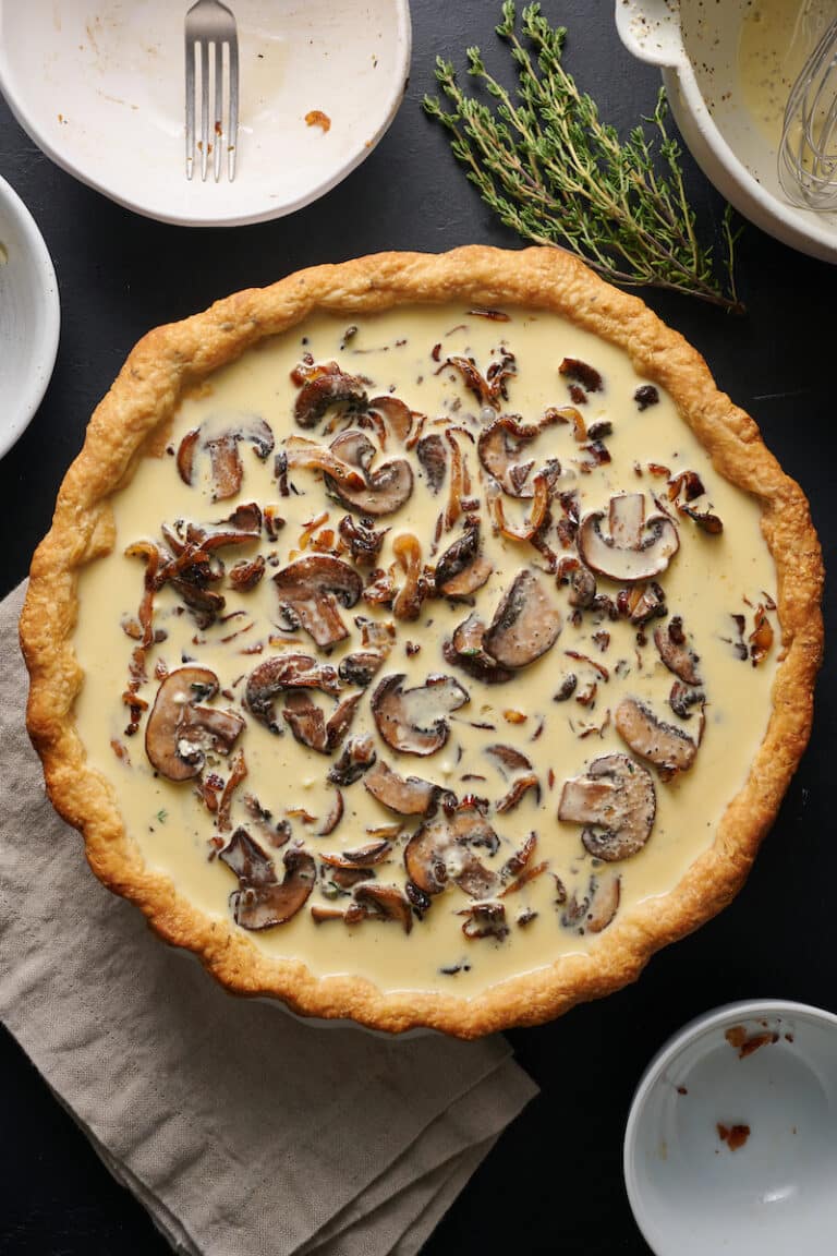 Bacon, Onion, and Mushroom Quiche Baker by Nature