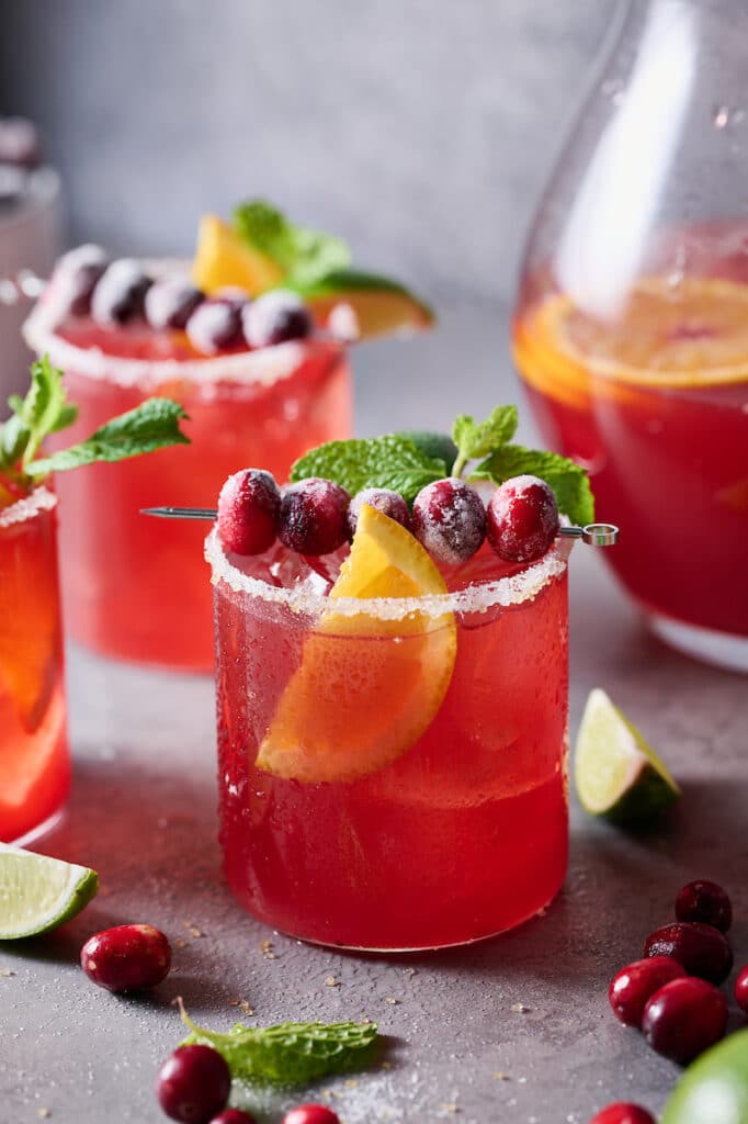 Cranberry Ginger Margaritas - Baker by Nature