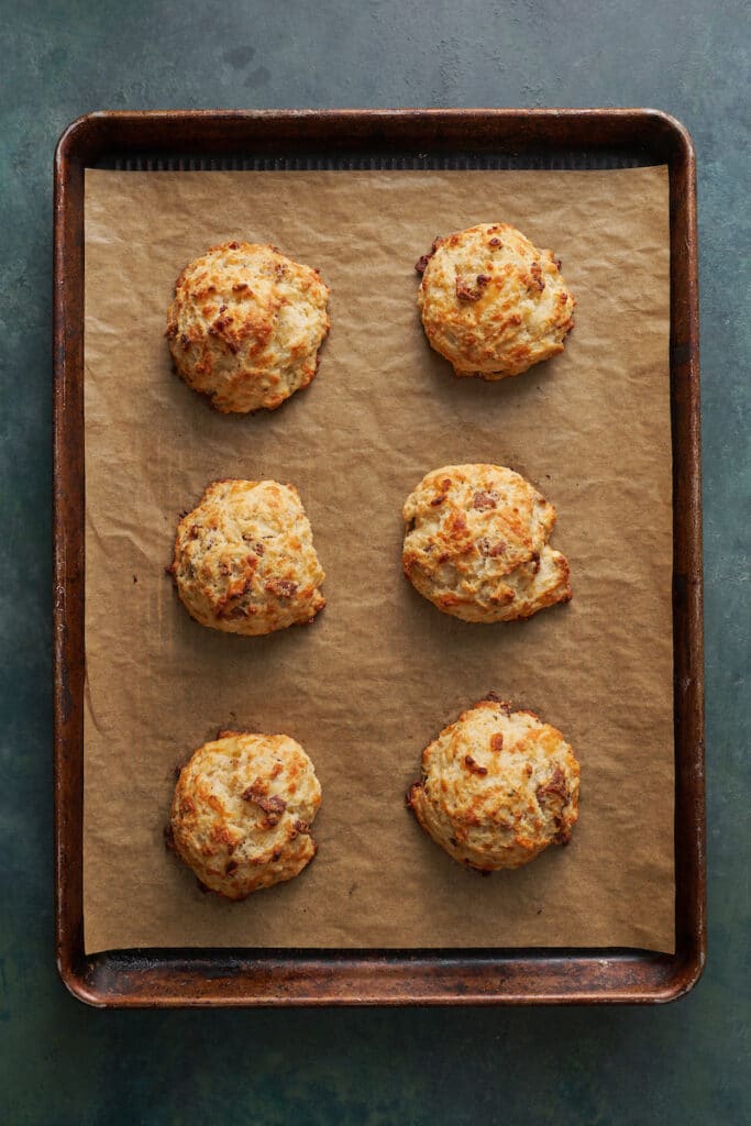 Bacon, Rosemary, and Gruyere Drop Biscuits - Baker by Nature