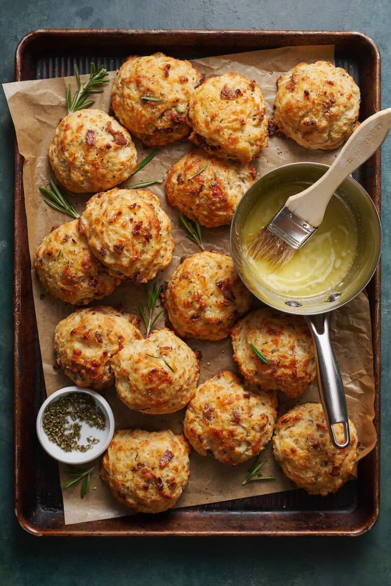 Bacon, Rosemary, and Gruyere Drop Biscuits Baker by Nature