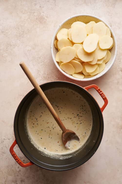 Creamy Scalloped Au Gratin Potatoes - Baker by Nature