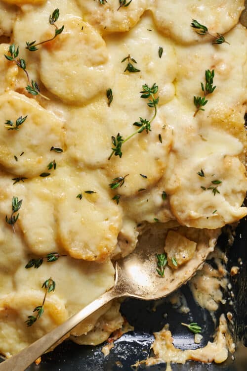Creamy Scalloped Au Gratin Potatoes - Baker by Nature
