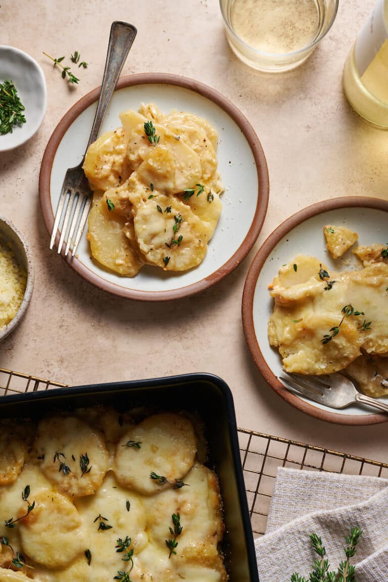 Creamy Scalloped Au Gratin Potatoes Baker by Nature
