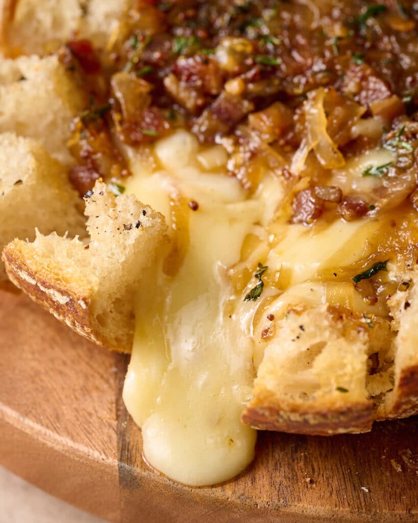 Caramelized Onion Baked Brie Bread Bowl Baker by Nature