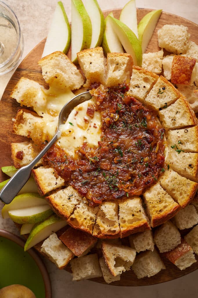 Caramelized Onion Baked Brie Bread Bowl Baker by Nature