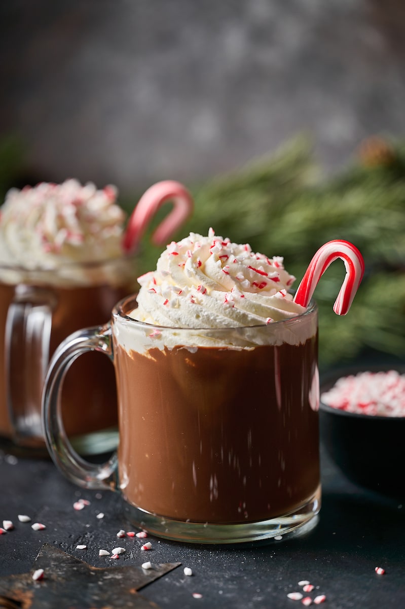 Boozy Peppermint Slow Cooker Hot Chocolate