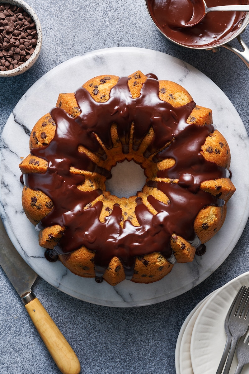 Chocolate Chip Mini Bundt Cakes - The Baking ChocolaTess