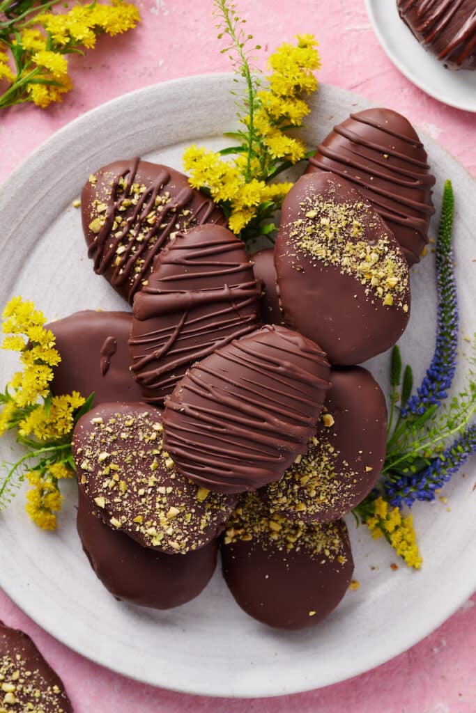 Salted Chocolate Covered Peanut Butter Eggs Baker by Nature