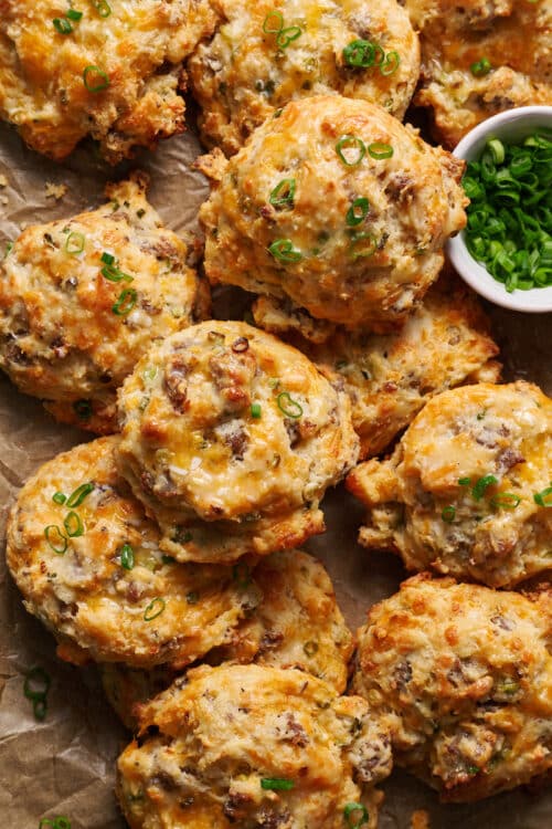 Cheesy Sausage Biscuits Baker by Nature