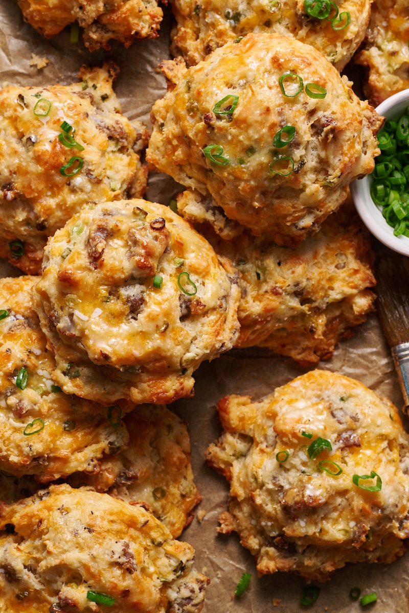 Cheesy Sausage Biscuits Baker by Nature