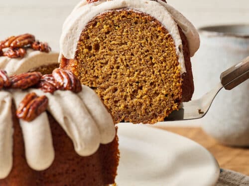 The Best Pumpkin Bundt Cake - Topped with Cream Cheese Glaze