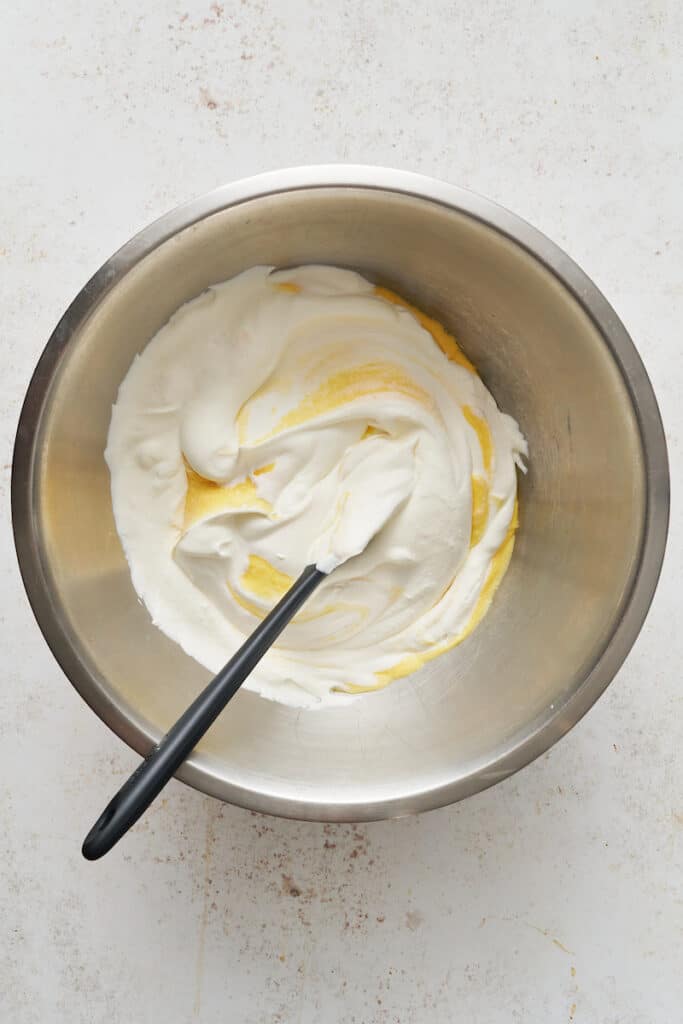 Whipped cream for mascarpone mixture.