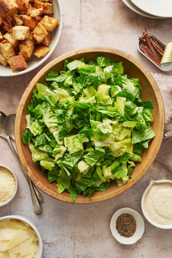 Homemade Caesar Salad The Best Caesar Salad Dressing Baker By Nature 